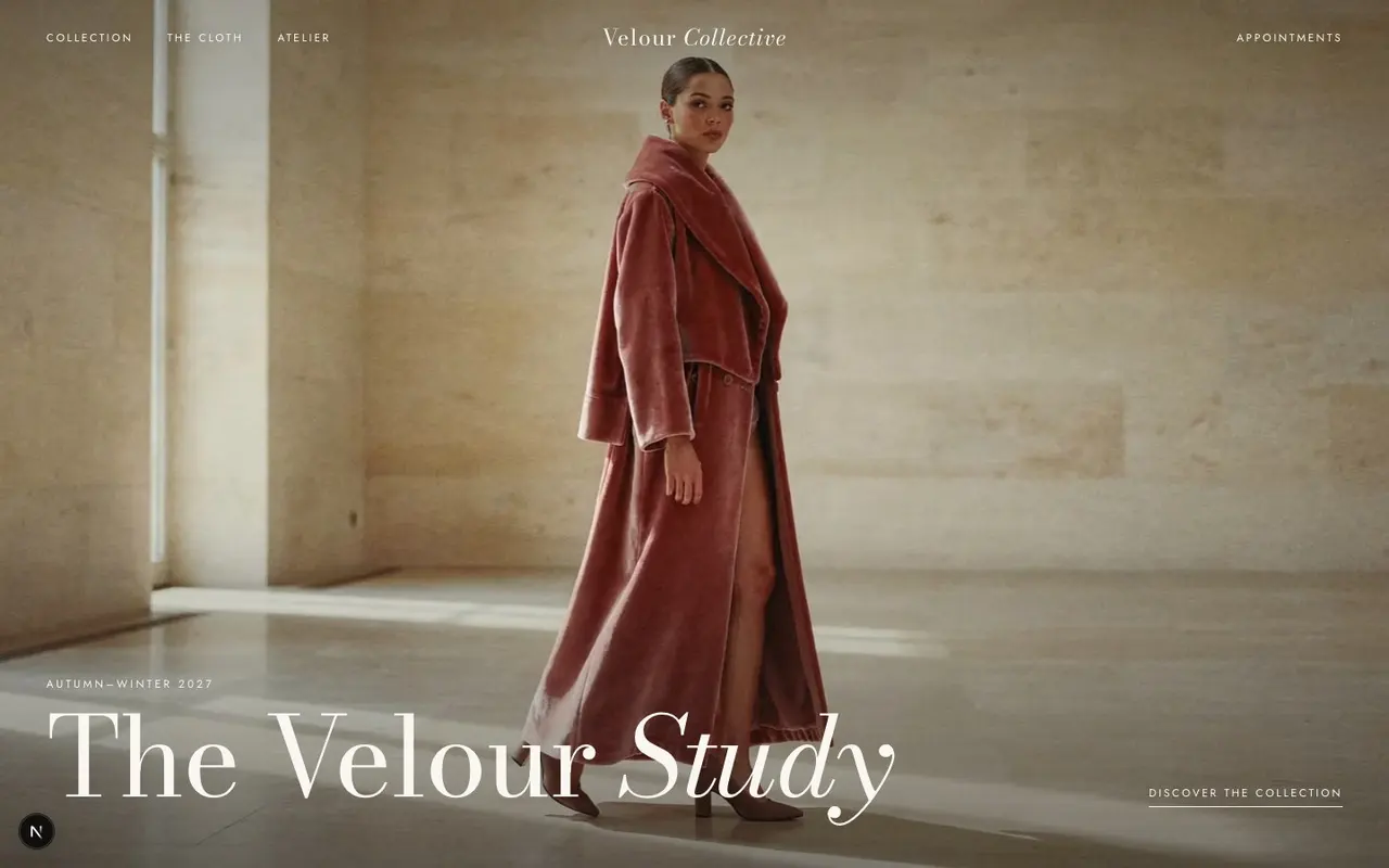 Velour Collective home screen